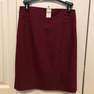 NWT Express Red Maroon Pencil Skirt Size 4